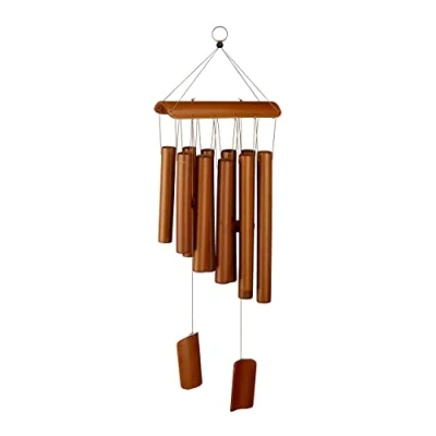 Afbeelding van Relaxdays Bamboe windgong, aangenaam geluid, balkon en tuin, om op te hangen, 58,5 x 18,5 cm (h b), naturel