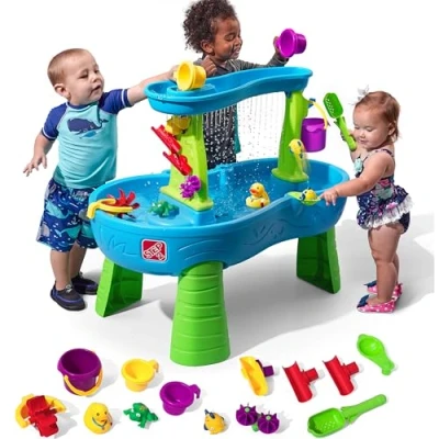 Afbeelding van Step2 Rain Showers Splash Pond Watertafel met 13 delig accessoireset Waterspeelgoed voor kind Activiteitentafel water de tuin / buiten