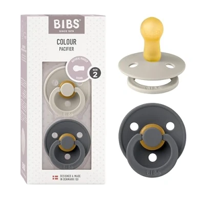 Afbeelding van Bibs Fopspeen Round Sand / Iron Size 2 (2 stuks)