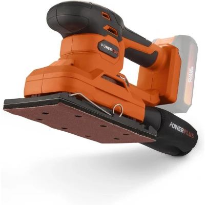 Afbeelding van Powerplus Dual Power POWDP50300 Vlakschuurmachine 20V 90 x 187mm Incl. Stofopvangbox en 1x schuurpapier Excl. accu lader