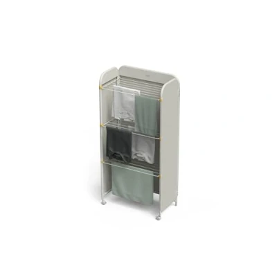 Afbeelding van Joseph Éclipse Droogrek, verstelbaar, 3 niveaus, geïntegreerde stoffen hoes, stalen frame, met wieltjes, opvouwbaar, capaciteit 14 kg/14 m