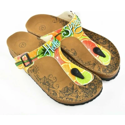Afbeelding van Goby Heart &amp; Leopard Dames Sandalen Vegan Leer Handgemaakt Maat 39
