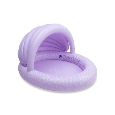 Afbeelding van Meisjes Kinderzwembad Met Zonnescherm Leopard Lila Ø 100cm Roze/Paars/Leopard/Snake