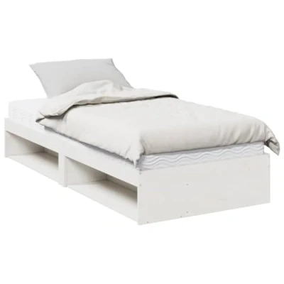 Afbeelding van vidaXL Slaapbank met matras 90x190 cm massief grenenhout wit