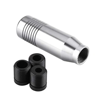 Afbeelding van Versnellingspookknop, universele handmatige autopookknop met 3 adapters voor auto, versnellingsbak (zilver)