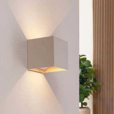 Afbeelding van Ledvion USB Oplaadbare Wandlamp Beige Draadloos 4400 mAh Accu Geschikt voor Binnen &amp; Buiten