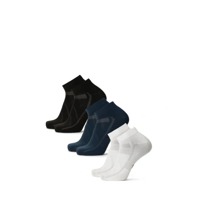 Afbeelding van Danish Endurance Cycling Lowcut 3PACK Sokken, Maat: 39 42, Multicolor/black/navy/white stripes