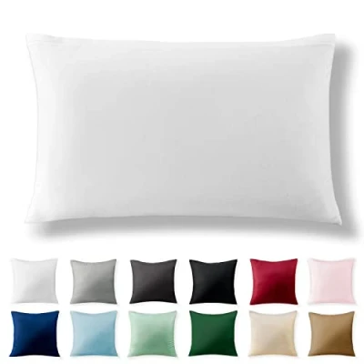 Afbeelding van Alreya Renforcé kussensloop 40 x 60 cm 100% katoen met YKK ritssluiting, superzachte kussensloop, kussenhoes, Oeko Tex® standaard gecertificeerd, Wit, alleen