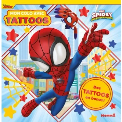 Image de Marvel Spidey et ses amis extraordinaires Mon colo avec tattoos Des en bonus !