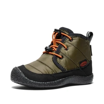 Afbeelding van KEEN Howser 2 Chukka waterdichte laarzen, uniseks, kinderen, Gouden vlam (Dark Olive Gold Flame)
