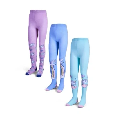 Afbeelding van Basic Treasure 3 paar kinderpanty&#039;s, grijs/wit/roze, Eenhoorn