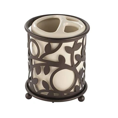 Afbeelding van iDesign 86641EU Vine Tandenborstelhouder Vanilla/Brons