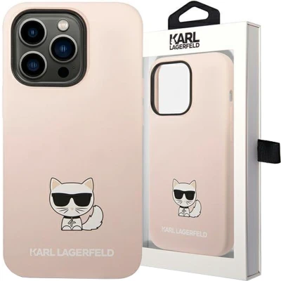 Afbeelding van Karl Lagerfeld Apple iPhone 14 Pro Hoesje Siliconen Choupette