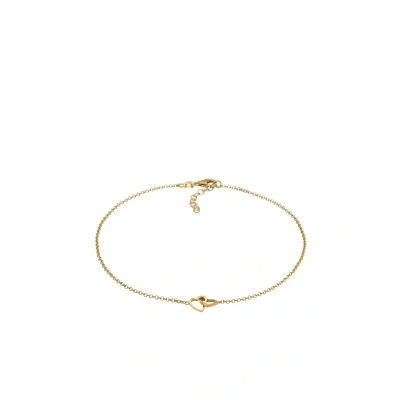 Afbeelding van Elli Heart Enkelbandjes goldcoloured, Dames, Maat: 25, Gold coloured