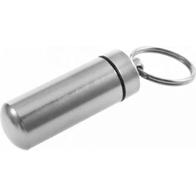 Afbeelding van Pillendoosje Onderweg Sleutelbos Waterdicht Zilver klein 4 cm
