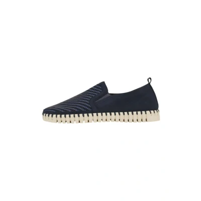 Afbeelding van Ilse Jacobsen Tulip Instappers, Heren, Maat: 41, Dark indigo pearled ivory Kunststof/ nylon