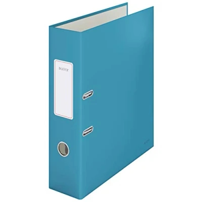 Afbeelding van Leitz Cosy 180 2 Rings A4 Ordner met Zacht Oppervlak Rugbreedte Van 80mm Sereen Blauw