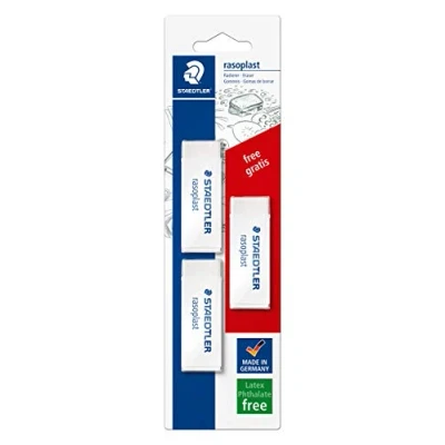 Afbeelding van STAEDTLER 526 B20BK3P vlakgom, ftalaat en latexvrij, 65 x 13 23 mm, 3 stuks