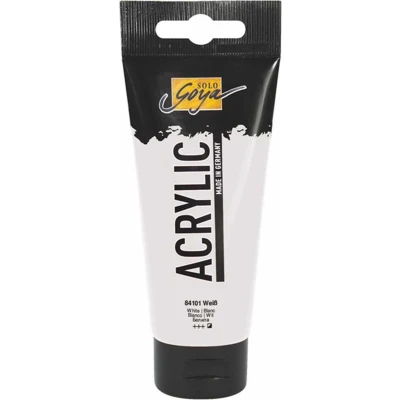 Afbeelding van Solo Goya Witte Acrylverf 100ml tube Hoge kwaliteit A merk