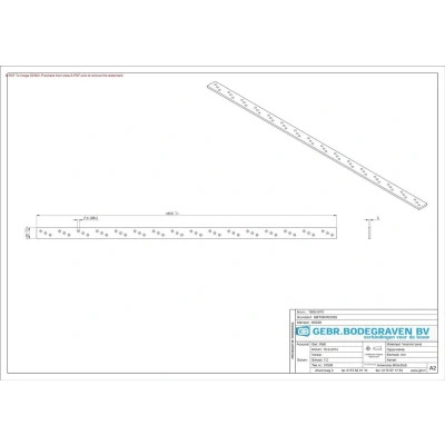 Afbeelding van Ankerstrip 800X30X5mm Verzinkt band per stuk