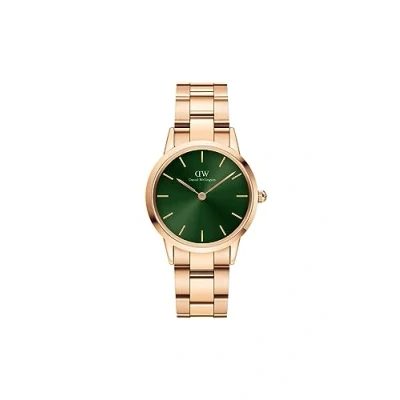 Afbeelding van Daniel Wellington Iconic LINK Emerald Horloge Rose goldcoloured, Maat: 32, gold coloured