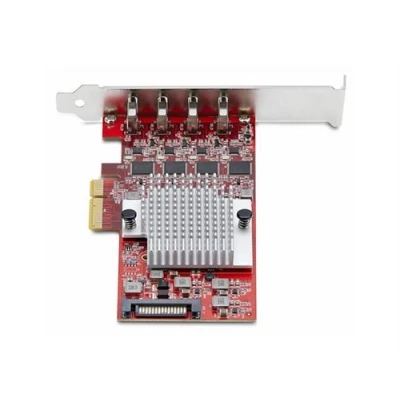 Image de StarTech.com 4 Port USB Type C PCIe Card, 10Gb, 4x Controllers, TAA Adaptateur 3.0 x4 3.2 Gen 2 x Conformité