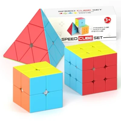 Afbeelding van Vdealen Set met snelheidsdobbelstenen, magische kubusset, 2 x cm, 3 3, puzzelkubus (geen 3P stickers)