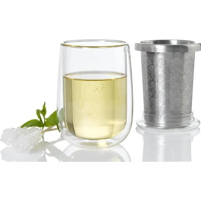 Afbeelding van AdHoc Fushion Theeglas Met Filter 40 Cl Transparant