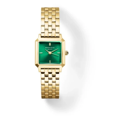 Afbeelding van Rosefield Boxelle Horloge, Dames, Maat: One Size, Gold emerald