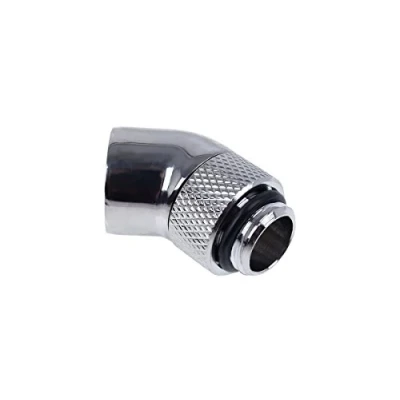 Afbeelding van Alphacool Icicle hoekadapter 45 draaibaar G1/4 ET naar IT, Aansluitingen voor waterkoeling, Zilver