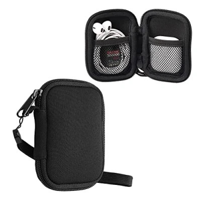 Afbeelding van kwmobile hoesje voor draadloze oordopjes geschikt Apple Airpods 1 / 2 3 Pro Beschermhoesje van neopreen 6 x 9 cm