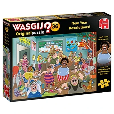 Image de Puzzle 1000 pièces Diset Wasgij Original 36 New Year Resolutions !
