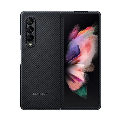 Afbeelding van Galaxy Z Fold3 5G Aramid Cover EF XF926 Zwart Samsung Smartphone Hoesjes Geen Verzendkosten &amp; Morgen In Huis