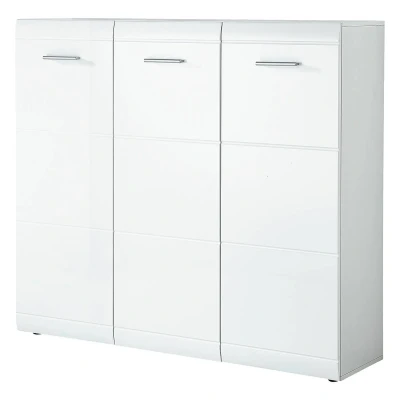 Afbeelding van Dressoir Albi 120 cm breed Grijs beton met wit