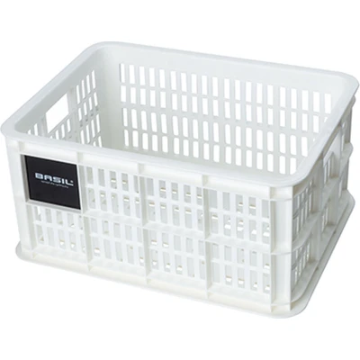 Afbeelding van Gerecyclede fietskrat Basil Crate S 17.5 liter 29 x 39 20 cm bright white