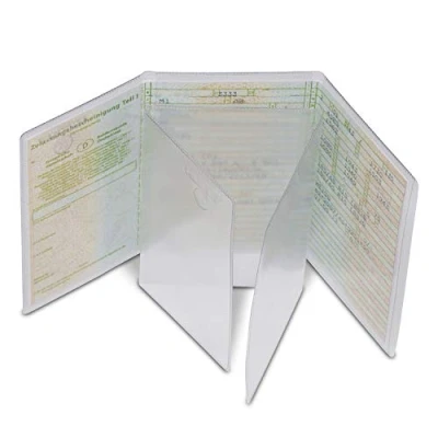 Afbeelding van Nekava Set van 2 beschermhoezen voor autokentekenbewijs, perfect je identiteitskaart. De transparante hoes hoogwaardig pvc beschermt ticket tegen vuil,
