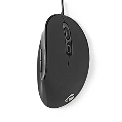 Afbeelding van Nedis Ergomswd100Bk Ergonomic Wired Mouse 3200 Dpi 6 Button Black