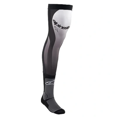 Afbeelding van Alpinestars Knee Brace Socks MX technische sokken, uniseks, 1 stuk, Zwart Wit