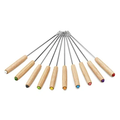 Afbeelding van Set van 10 Lagrange Fonduevorkjes AC340106 Hout