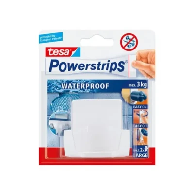 Afbeelding van tesa POWERSTRIPS® Waterproof dubbele haak Wit Inhoud: 1 stuk(s)