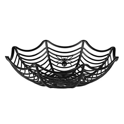 Image de NINGBO PARTY SUPPLIES Saladier Toile d&#039;araignée 27 cm Halloween Noir Taille Unique