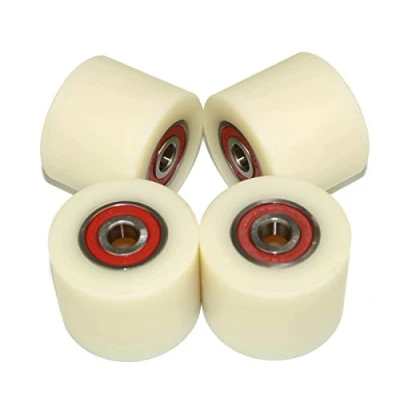 Afbeelding van (50 40 10) nylon wielen met een diameter van 50 mm, stok uit Groot Brittannië (40 mm breed en 10 mm)