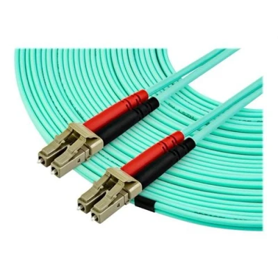 Image de StarTech.com 15 m OM4 LC to Multimode duplex Fiber Optic Patch Cable Aqua 50/125 40/100Gb LSZH (450FBLCLC15) Cordon de raccordement multi mode (M) pour fibre optique 50 / 125 micro