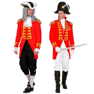 Afbeelding van Widmann Circus Kostuum Parmantige Franse Slipjas Parade Rood Small Carnavalskleding Verkleedkleding