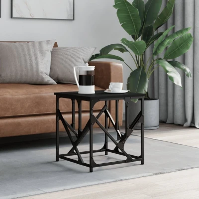 Afbeelding van Salontafel 45x45x47,5 cm bewerkt hout zwart