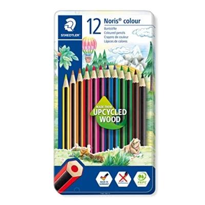 Afbeelding van Staedler kleurpotloden Noris Colour, metalen doos 12 stuks kleurpotlood