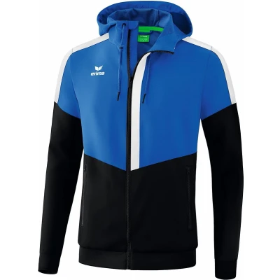 Afbeelding van Erima Squad tracktop jack met capuchon new royal/zwart/wit