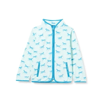 Afbeelding van Playshoes Paarden Uniseks kinderen polyester fleece jas, Turkoois