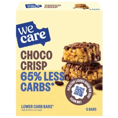 Afbeelding van WeCare Lower Carb Chocolate Chip Crisp repen (5 stuks)