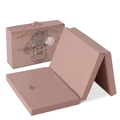 Image de Hauck Matelas Lit Parapluie Disney Sleeper 120x60 cm, Epaisseur 5 Pliable et Compact, Egalement Tapis de Jeu, Sac Transport Inclus, Minnie Rose